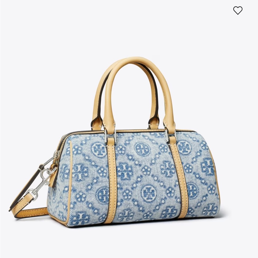 **ON HOLD** TORY BURCH T MONOGRAM DENIM PETITE BARREL BAG